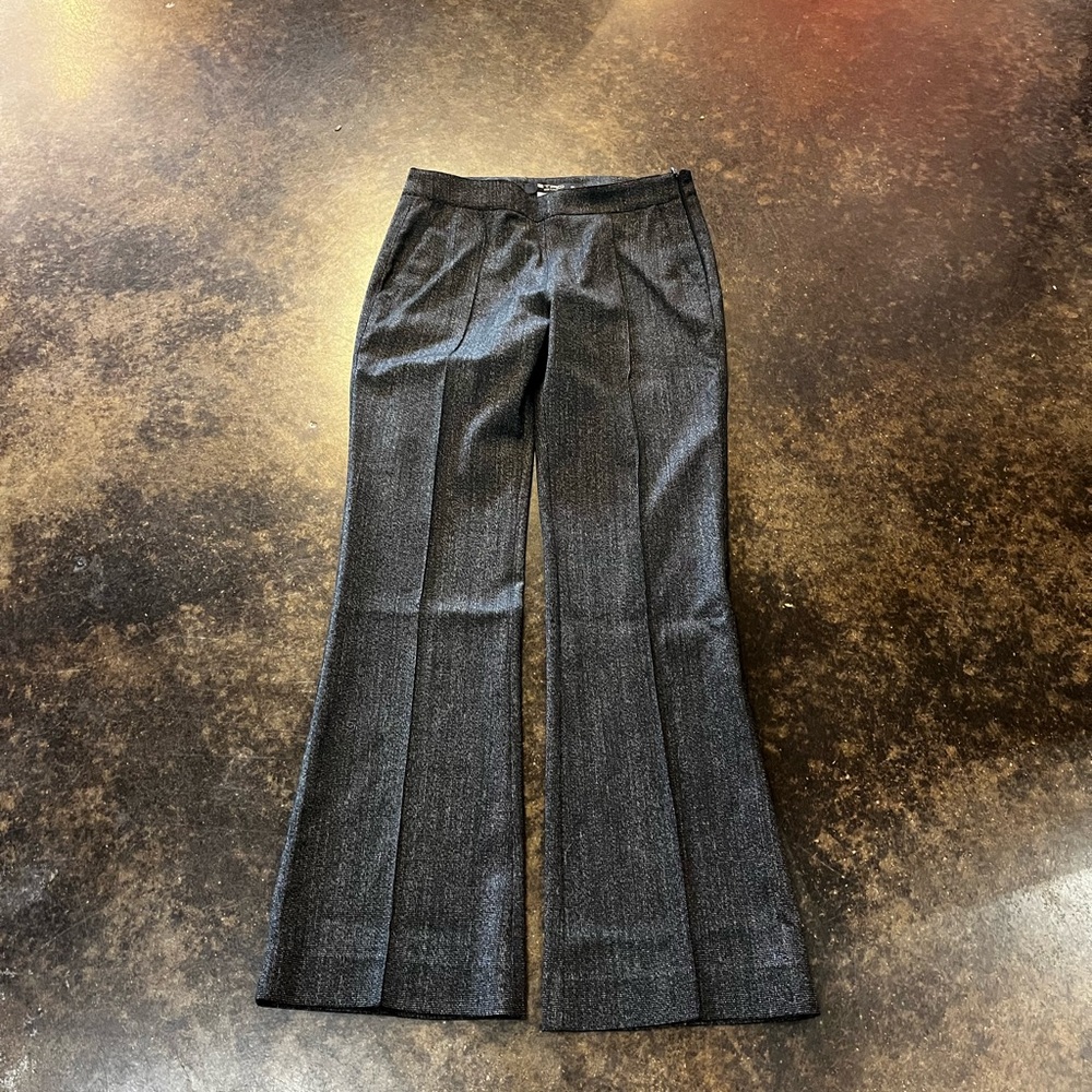 Etro Gray Ankle wool blend Cropped gray textured Pants 38